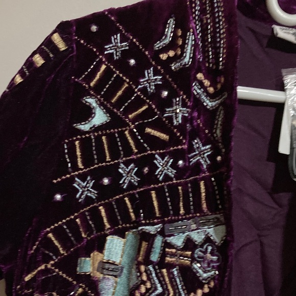Crazy Train Rich Purple Velvet Jacket - Picture 4 of 12